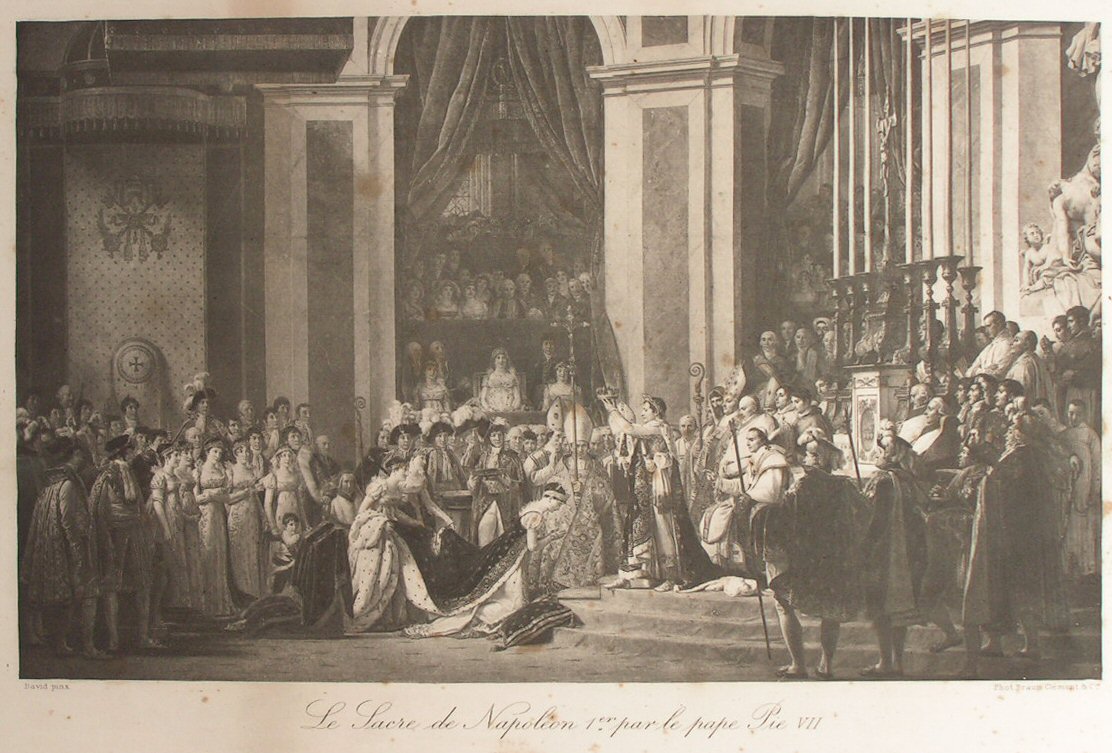 Photogravure - Le Sacre de Napoleon 1er par le pape Pie VII